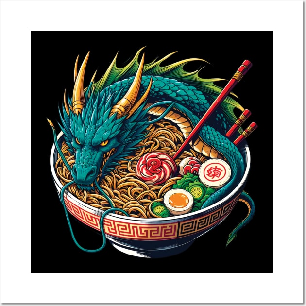 Dragon Ramen Wall Art by Moniato